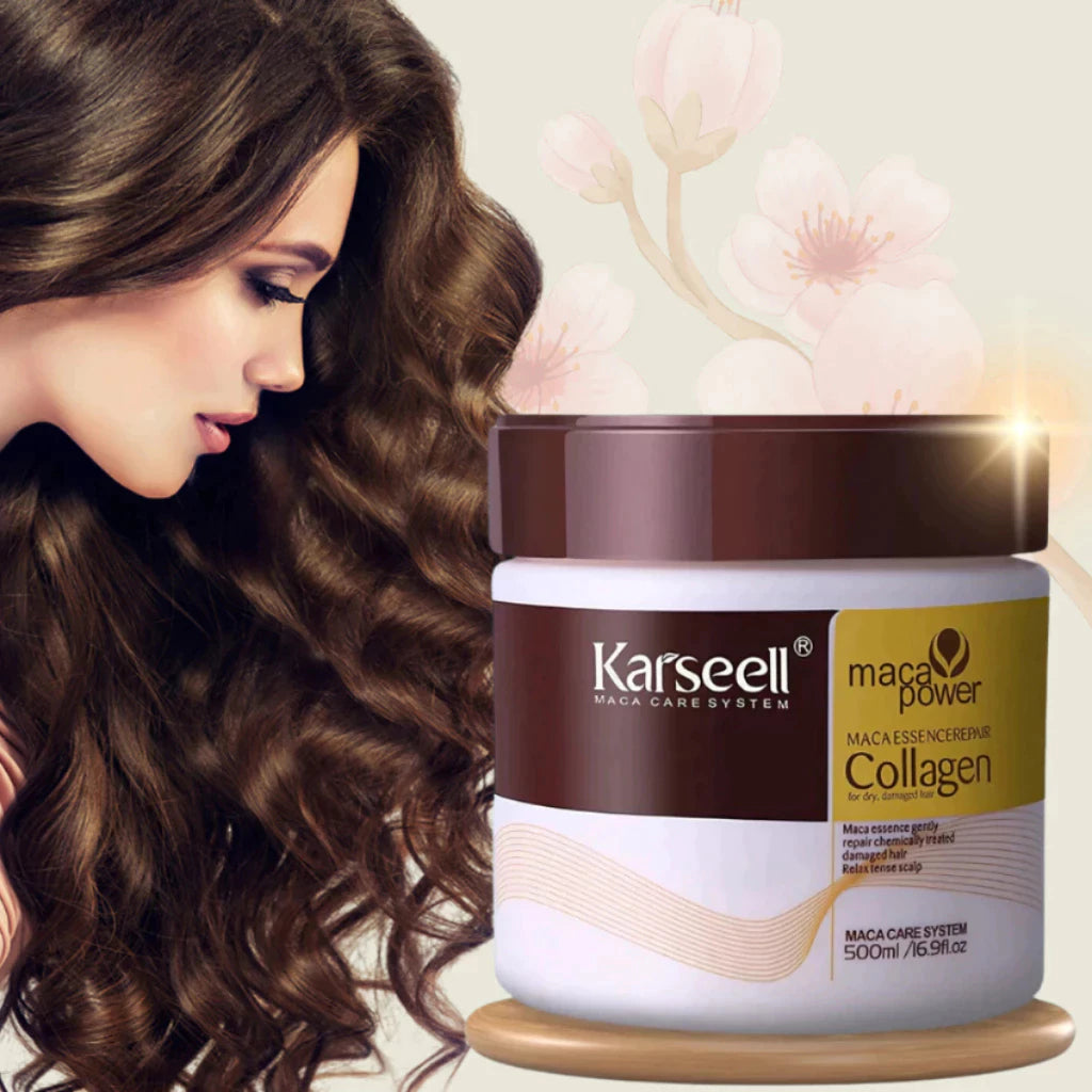 Kit Karseell Profissional: Shampoo + Condicionador 1L, Máscara Hidratante 500g e Óleo Reparador 60ml
