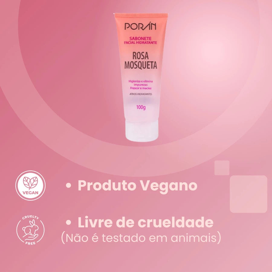 Sabonete Facial Rosa Mosqueta - Vegano - 100g