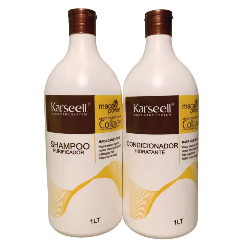 Kit Karseell Profissional: Shampoo + Condicionador 1L, Máscara Hidratante 500g e Óleo Reparador 60ml