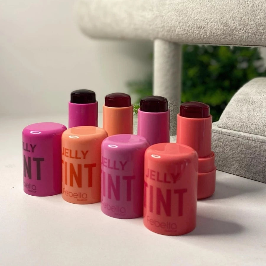 Lip Stick 2 em 1 Jelly Tint Febella – Blush & Batom com Efeito Natural