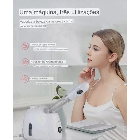 Vaporizador De Ozonio Facial Portátil P/ Limpeza De Pele 110v