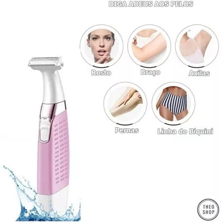 Aparador Elétrico de pelos femininos Pernas Axilas Virilha Kemei KM-1900 Recarregável Portatil imperio
