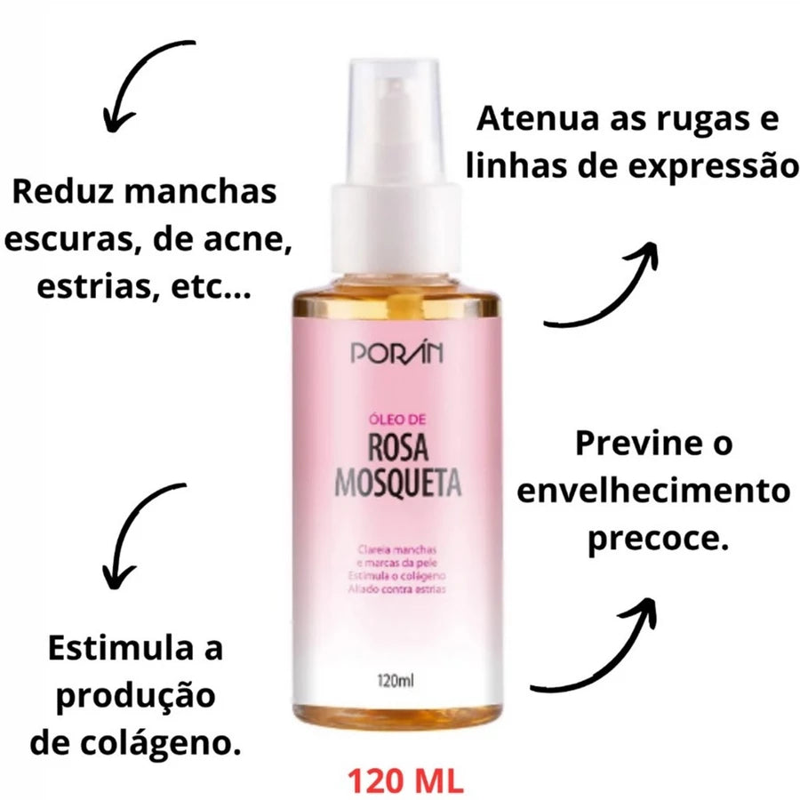 Óleo de Rosa Mosqueta Porám – Hidratação e Renovação da Pele - 120ml
