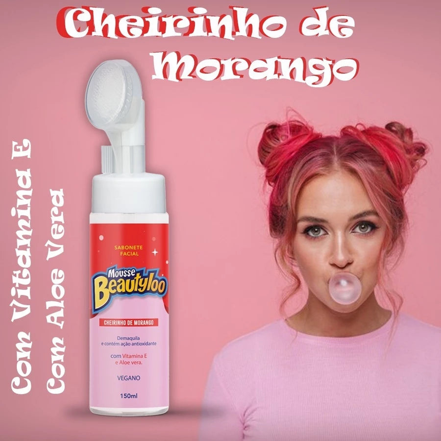 Mousse Beautyloo – Sabonete Facial com Cheirinho de Morango 150ml