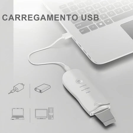 Aparelho de Peeling Ultrassônico Limpador Facial Anti-rugas Sonic Skin Ionização SM03